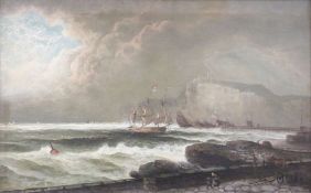 Carl VON HAFFTEN (1834-1884), Öl auf Leinwand, u.re. sign. u. dat. 1879, Sturm auf hoher See vor der
