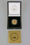 Kuwait, Goldmünze 50th Anniversary of Exporting the 1st Oil Shipment (1946-1996), issued by the