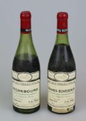 Rotwein, Flasche Richebourg Grand Cru Monopole 1971 under shoulder und 1 Flasche Grand Échézeaux