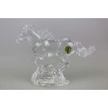 Waterford Crystal "Running Horse", Irland 20 Jh., galoppierendes Pferd aus Bleikristall, Maße ca. 22