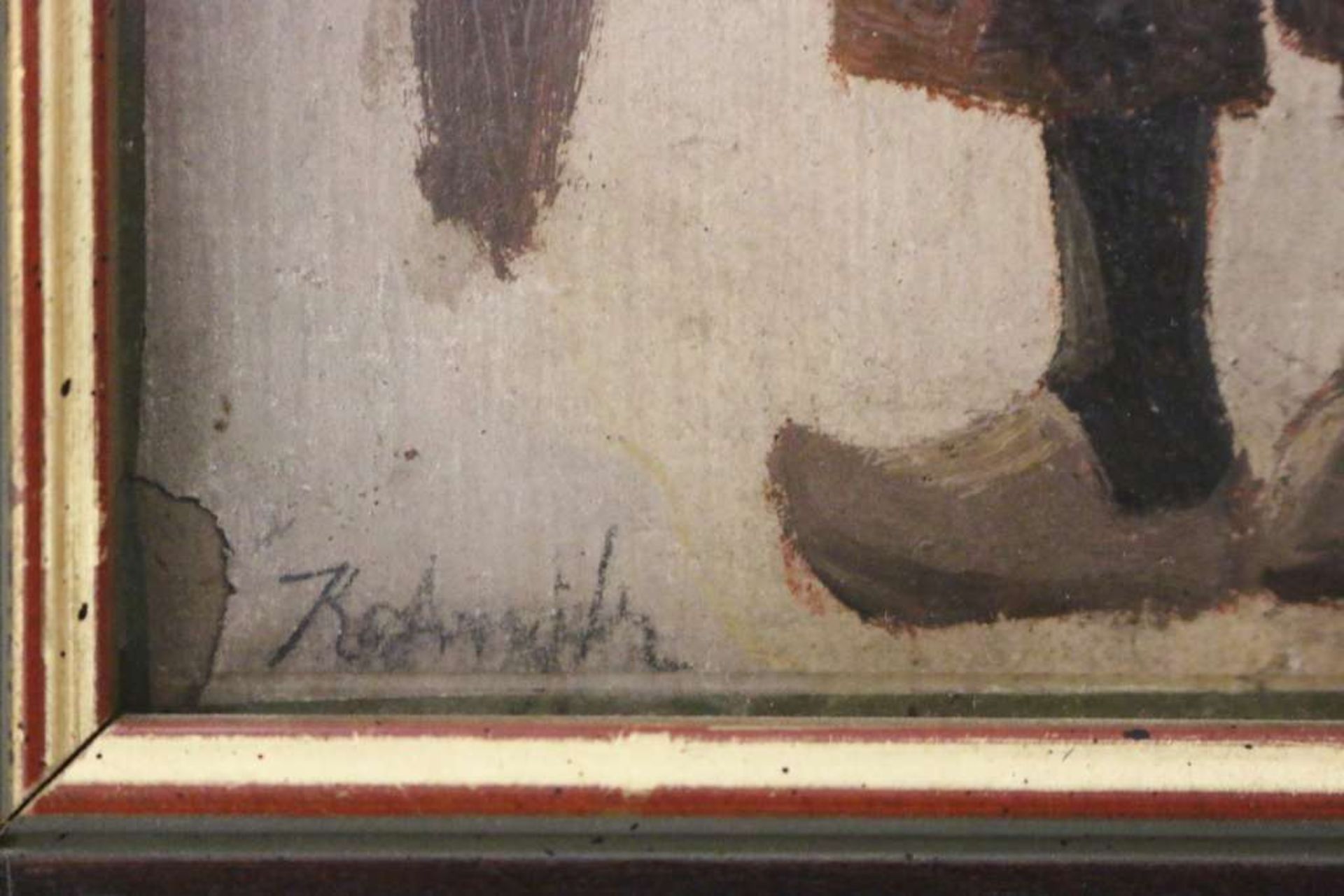 Wilhelm Joseph PERO (1808-1862) zugeschrieben, Öl auf Malpappe, u.li. bez. "Katwyik", Fischer mit - Image 3 of 3