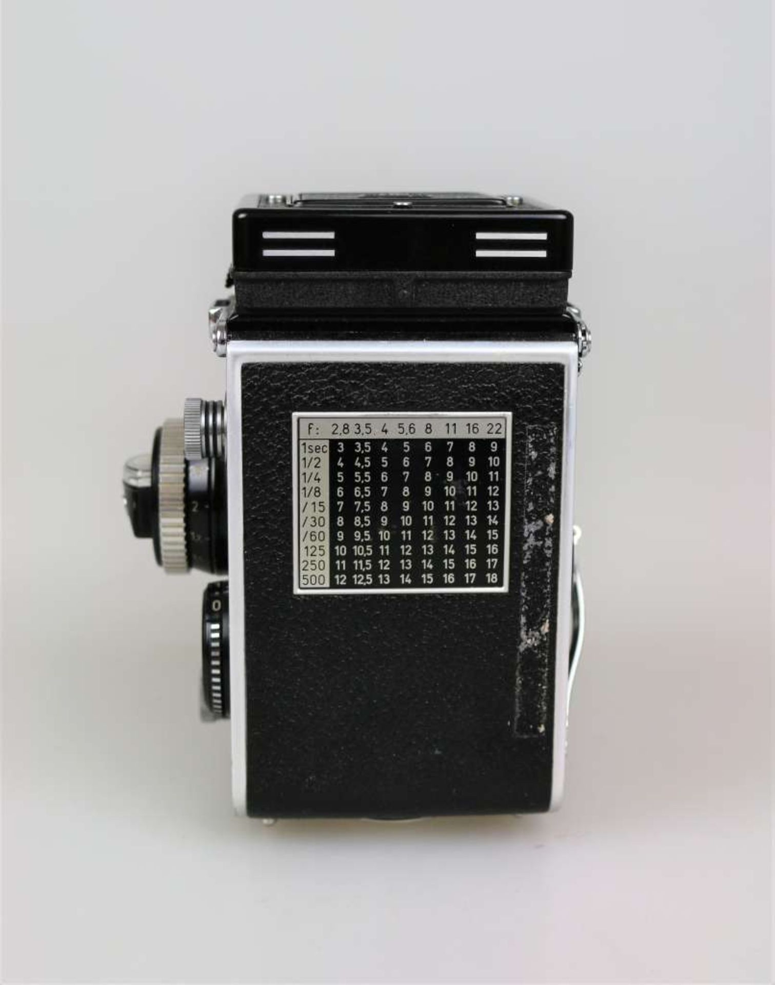 Rolleiflex Planar "Zweiäugige" Kamera, DBP 2,8 F Nr. 2430738 DBGM, 60er Jahre, Franke & Heidecke, - Bild 4 aus 4