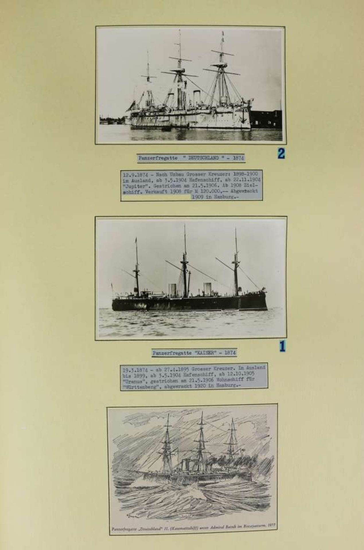 Marine-Archiv, 13 großformatige Alben mit Abbildungen/ Fotos/ Zeitungsausschnitten fast sämtlicher - Bild 6 aus 6