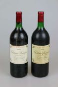 Rotwein, 2 Magnum Flaschen Château Branaire (Duluc-Ducru) 1976, 4eme Cru Classé, Bordeaux St. Julien