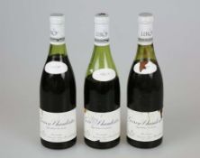 Rotwein, 3 Flaschen Gevrey-Chambertin, 1979, Maison Leroy, Cote de Nuits, Bourgogne, 0,75 L,