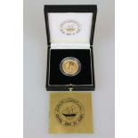 Kuwait, Goldmünze 50th Anniversary of Exporting the 1st Oil Shipment (1946-1996), issued by the