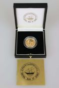 Kuwait, Goldmünze 50th Anniversary of Exporting the 1st Oil Shipment (1946-1996), issued by the