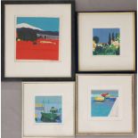 Amos YASKIL (1935), vier Farblithographien, sign., je 250er Auflagen, südl. Landschaften. Maße:
