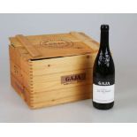Rotwein, 6 Flaschen Barbaresco Sori San Lorenzo, Gaja, Langhe, 1986, 0,75 L. In Original-