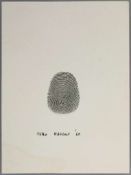 Piero MANZONI (1933-1963), Daumenabdruck/Thumbprint, sign. und dat. 60, verso handschriftlich: