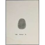 Piero MANZONI (1933-1963), Daumenabdruck/Thumbprint, sign. und dat. 60, verso handschriftlich: