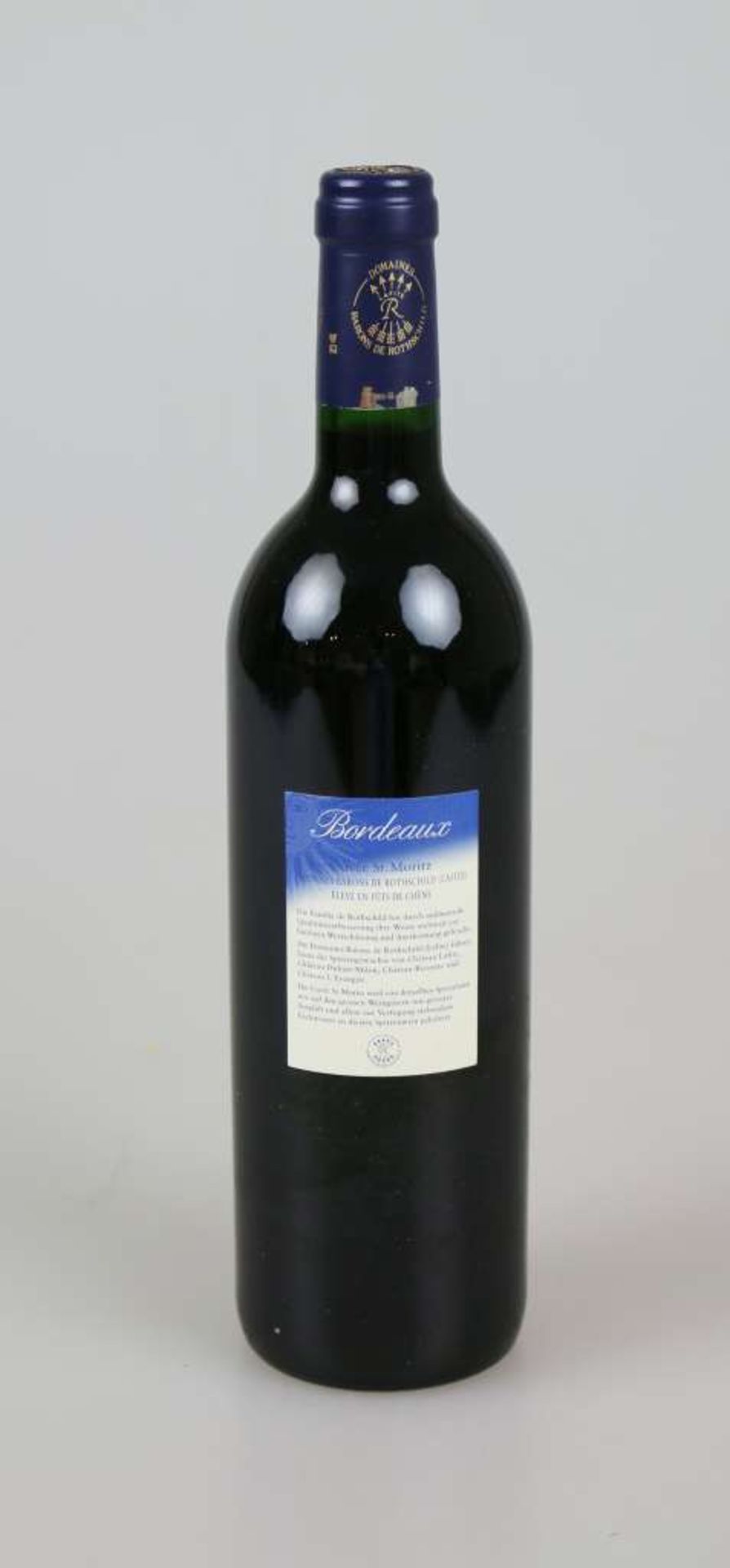 Rotwein, 12 Flaschen Cuveé St. Moritz, Domaines Rothschild, 1998, 0,75 L. In Original-Holzkiste. Der - Bild 4 aus 5