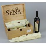 Rotwein, 6 Flaschen Sena, Vina Errazuriz/ Mondavi, Aconcagua Valley Chile, 1998, 0,75 L. In