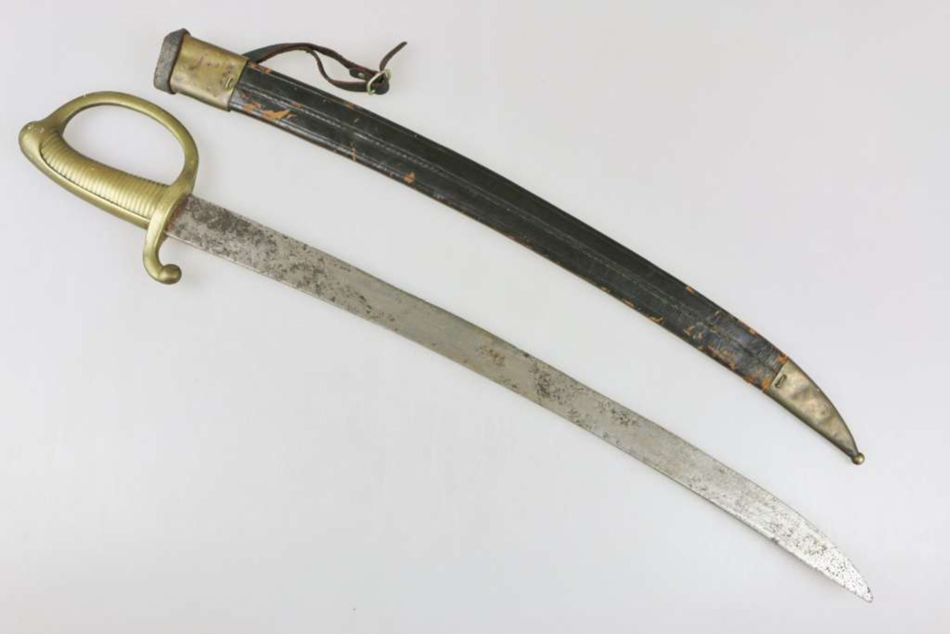 Frankreich, Sabre Briquet, Infanteriesäbel AN XI um 1820, Keilklinge, stark korrodiert und - Bild 4 aus 5