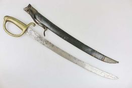 Frankreich, Sabre Briquet, Infanteriesäbel AN XI um 1820, Keilklinge, stark korrodiert und