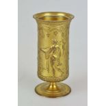 Ferdinand BARBEDIENNE (1810- 1892), Fußbecher/Vase, feuervergoldete Bronze, 2. H. 19. Jh., sign.,