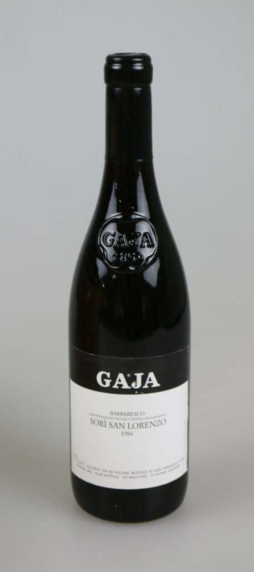 Rotwein, 6 Flaschen Barbaresco Sori San Lorenzo, Gaja, Langhe, 1986, 0,75 L. In Original- - Bild 3 aus 6