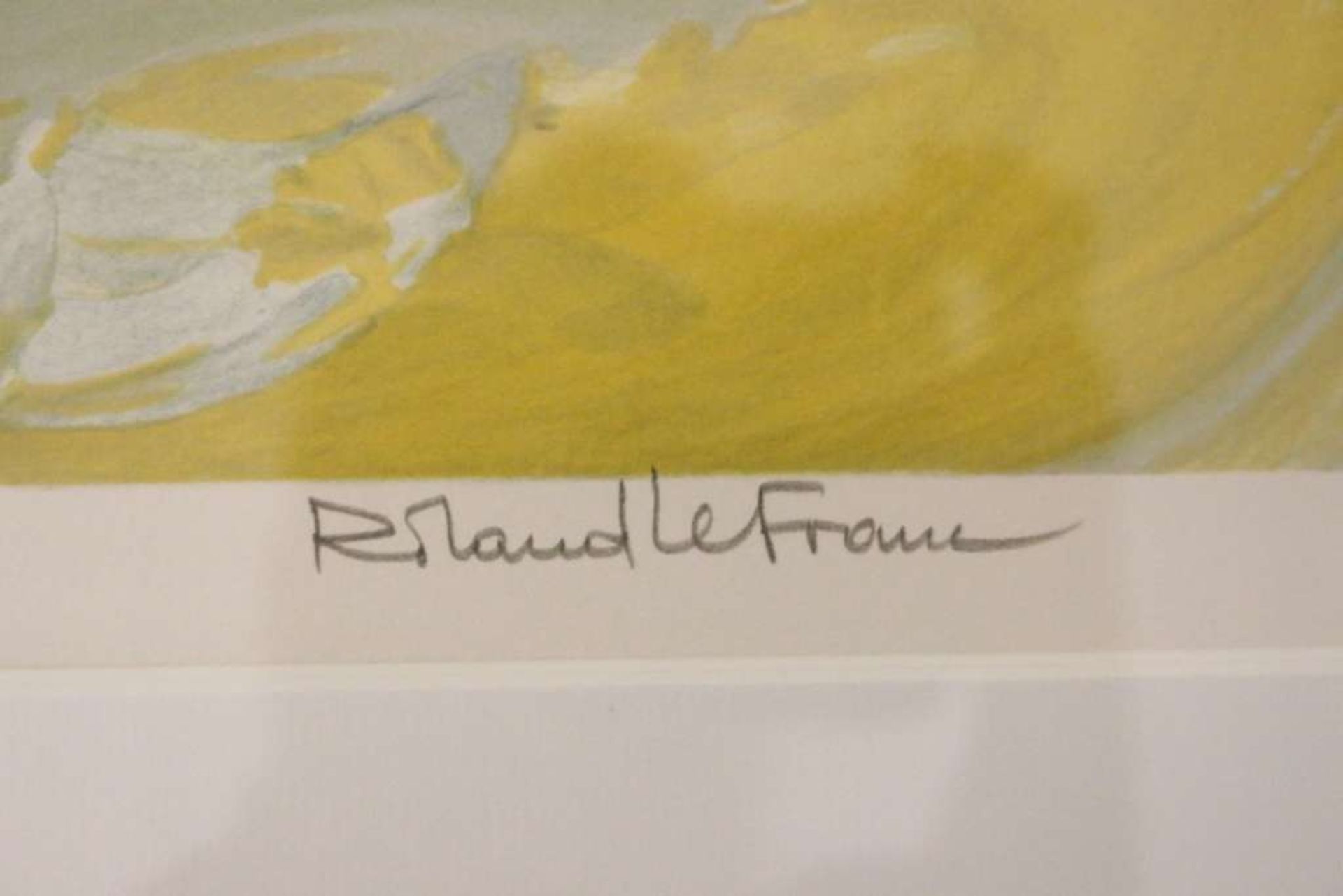 Roland LEFRANC (1931-2000), Farblitographie, Cavaliers sur la plage, u.re. sign., Expl. 119/150, - Bild 3 aus 4