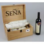 Rotwein, 6 Flaschen Sena, Vina Errazuriz/ Mondavi, Aconcagua Valley Chile, 1997, 0,75 L. In