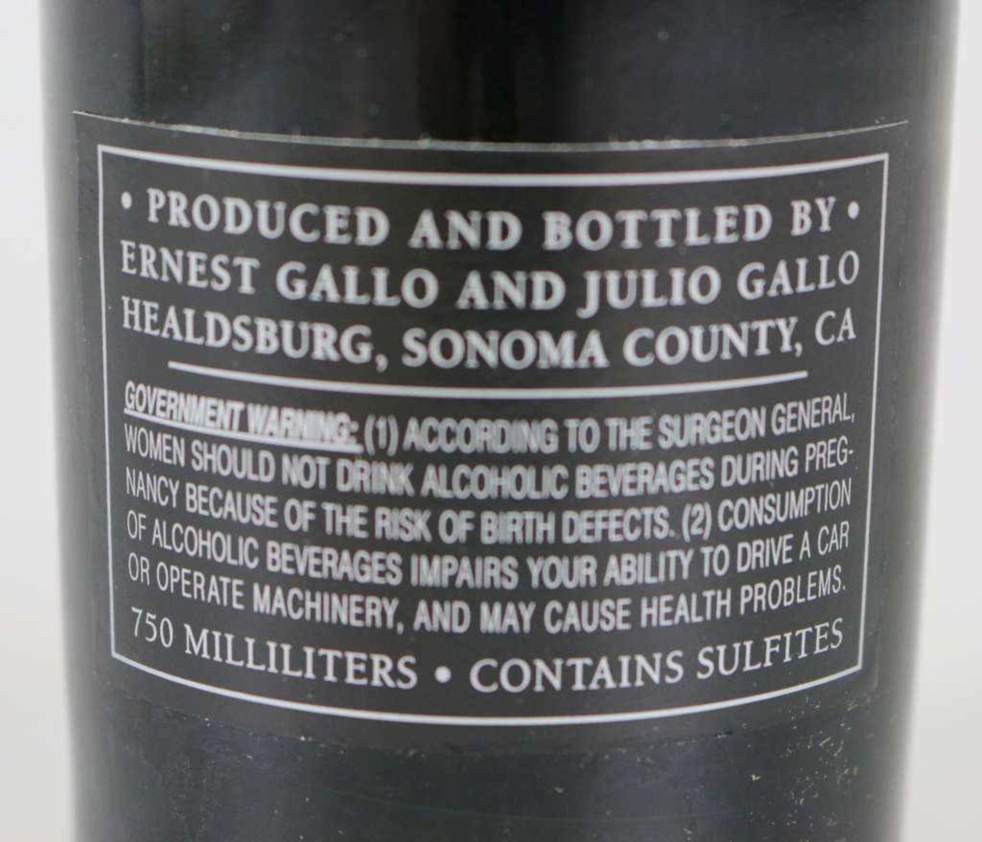 Rotwein, 6 Flaschen Northern Sonoma, "Estate Bottled", E.J.Gallo Vinery, Sonoma Valley, 1992, 0,75 - Bild 5 aus 5