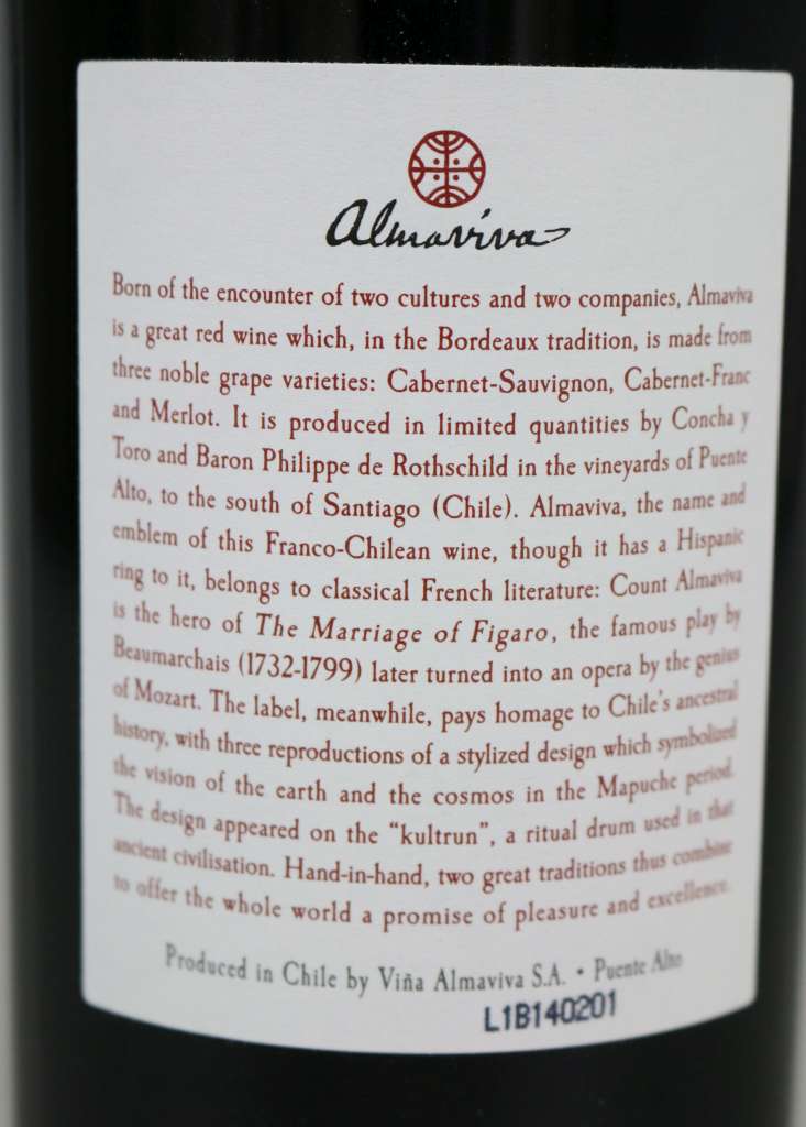 Rotwein, 6 Flaschen Almaviva Conchia y Torro, Edward Chadwick/ Philippe Rothschild, 1997, 0,75 L. In - Image 5 of 5