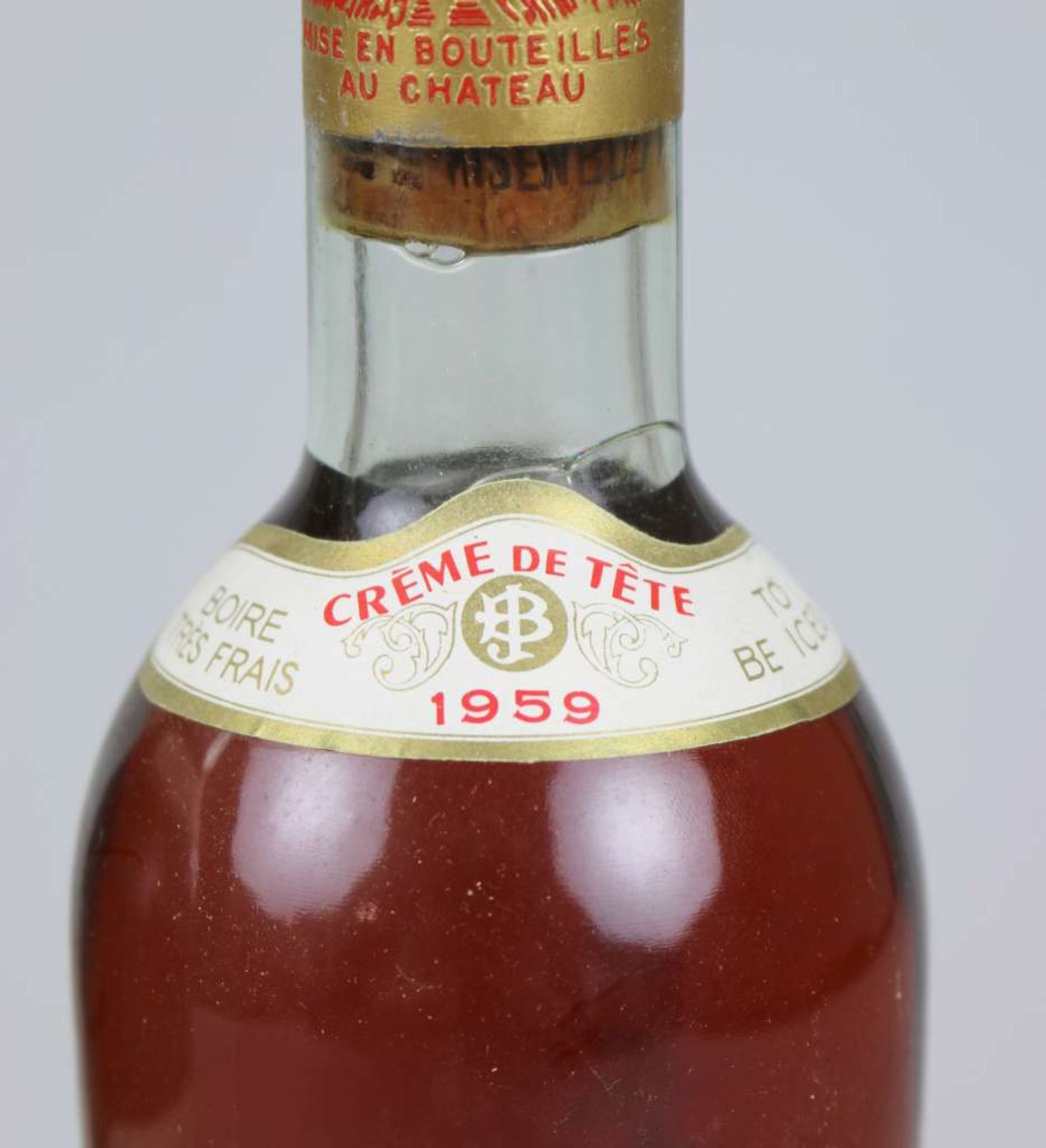 Süßwein, 2 Flaschen Château Caillou, 1959, 0,73 L. 2x top shoulder. Der Wein stammt aus einer - Bild 3 aus 4