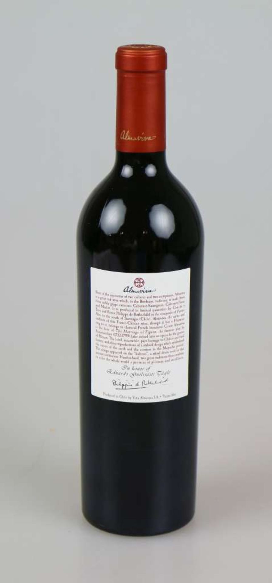 Rotwein, 6 Flaschen Almaviva Conchia y Torro, Edward Chadwick/ Philippe Rothschild, 1996, 0,75 L. In - Bild 4 aus 5