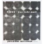 Otto PIENE (1928-2014), Plakat "PIENE das licht malt", galerie ad libitum. antwerpen, verso mit