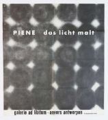 Otto PIENE (1928-2014), Plakat "PIENE das licht malt", galerie ad libitum. antwerpen, verso mit