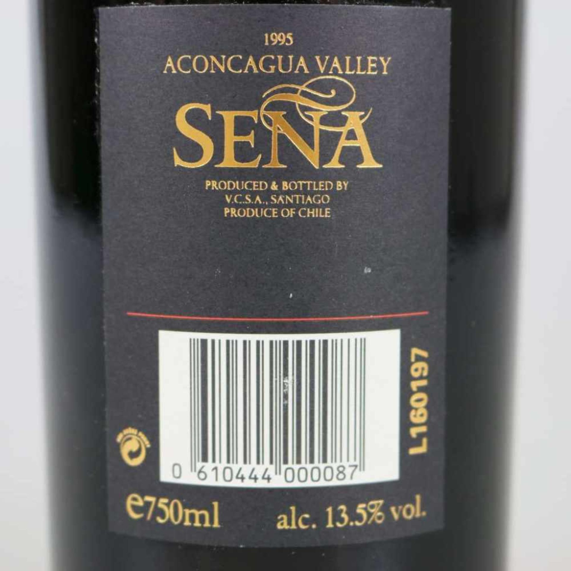 Rotwein, 6 Flaschen Sena, Vina Errazuriz/ Mondavi, Aconcagua Valley Chile, 1995, 0,75 L. Der Wein - Bild 5 aus 5