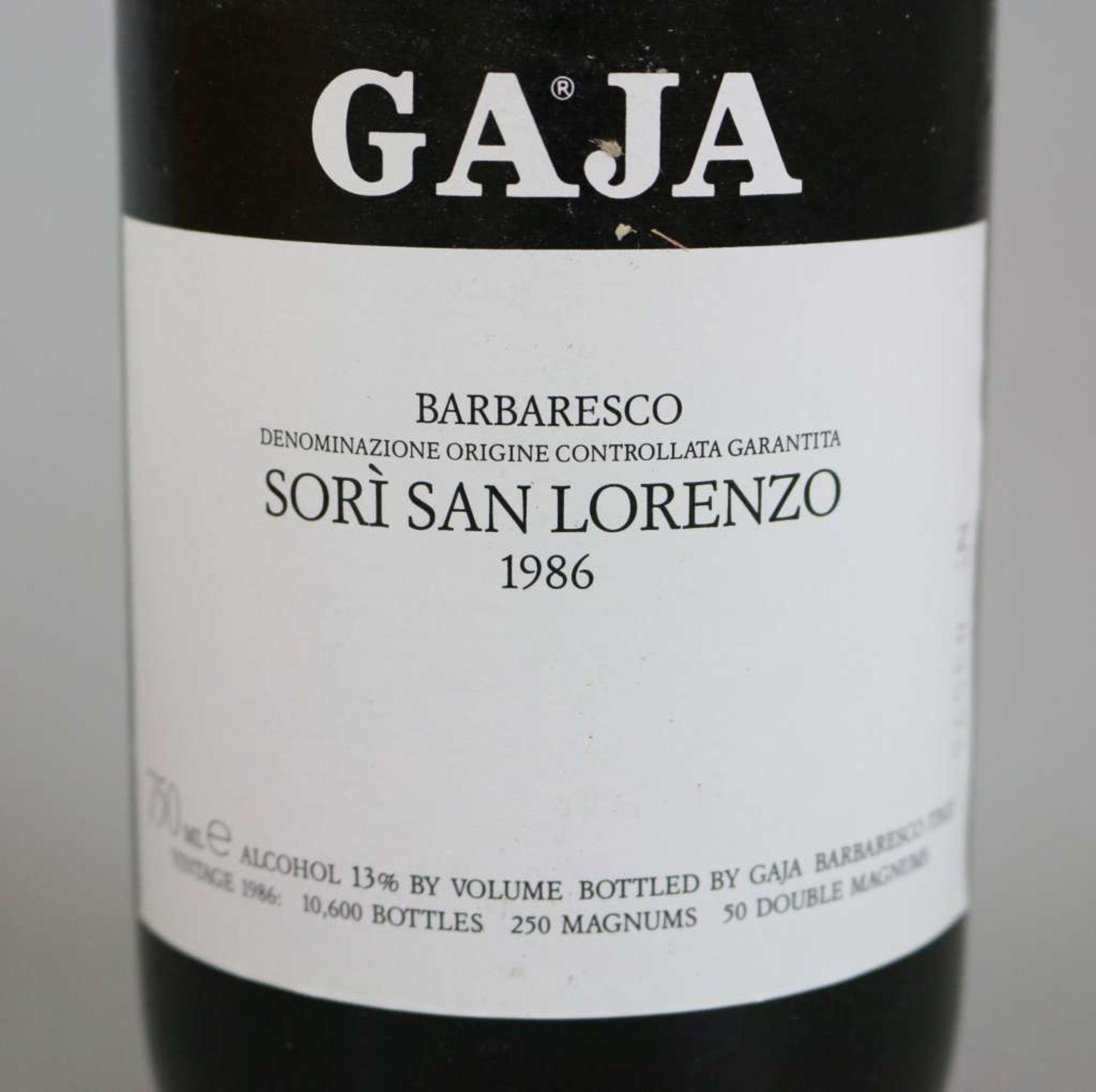 Rotwein, 6 Flaschen Barbaresco Sori San Lorenzo, Gaja, Langhe, 1986, 0,75 L. In Original- - Bild 4 aus 6