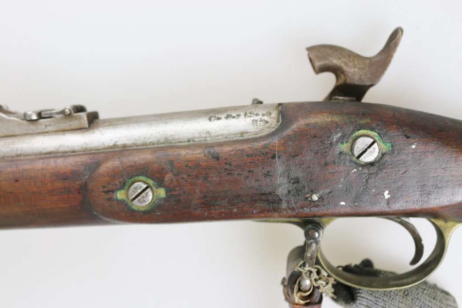 Perkussionsgewehr England, Enfield M 1853. Glatter Lauf, Kal. ca. 15 mm mit klappbarer Visierung und - Bild 5 aus 5