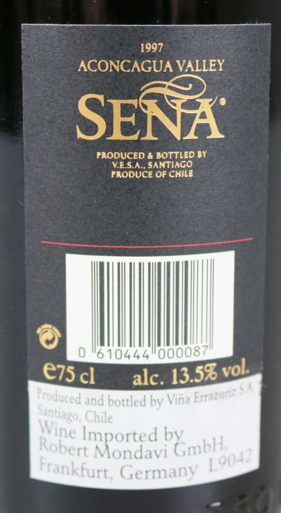 Rotwein, 6 Flaschen Sena, Vina Errazuriz/ Mondavi, Aconcagua Valley Chile, 1997, 0,75 L. In - Image 6 of 6