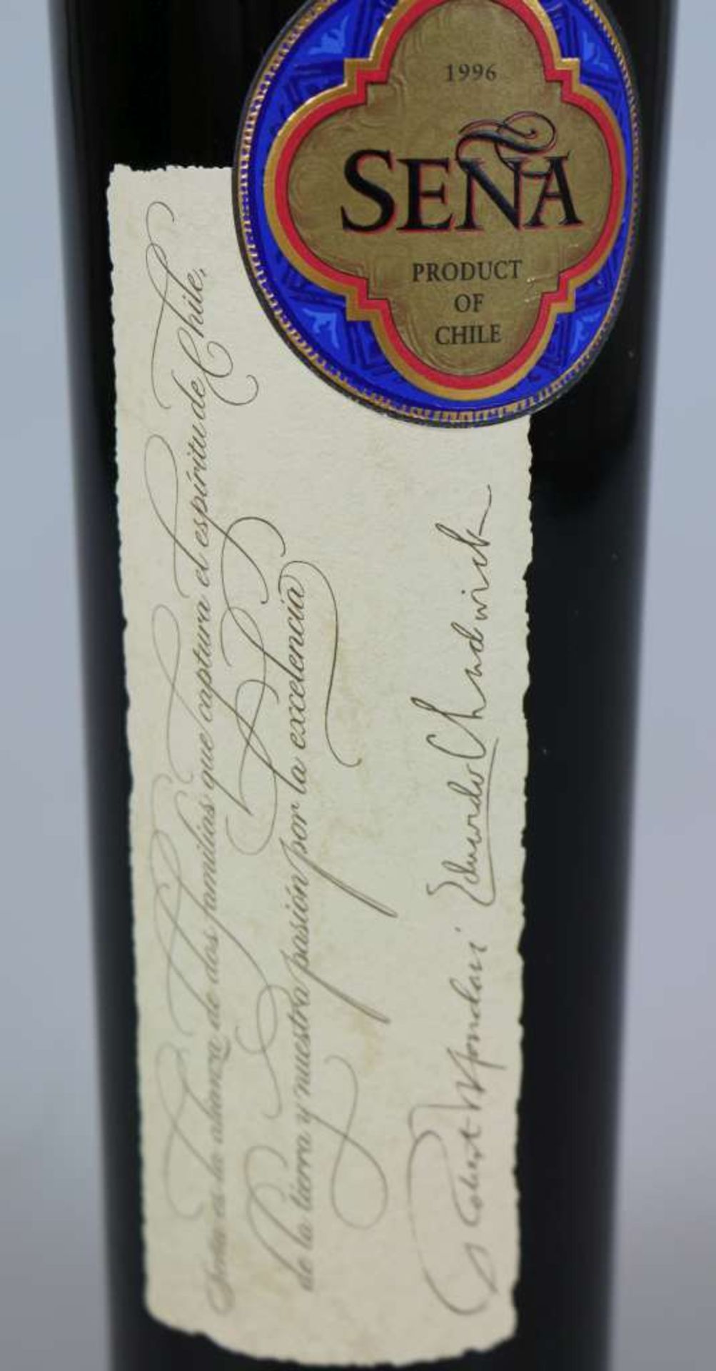 Rotwein, 6 Flaschen Sena, Vina Errazuriz/ Mondavi, Aconcagua Valley Chile, 1996, 0,75 L. In - Bild 4 aus 6