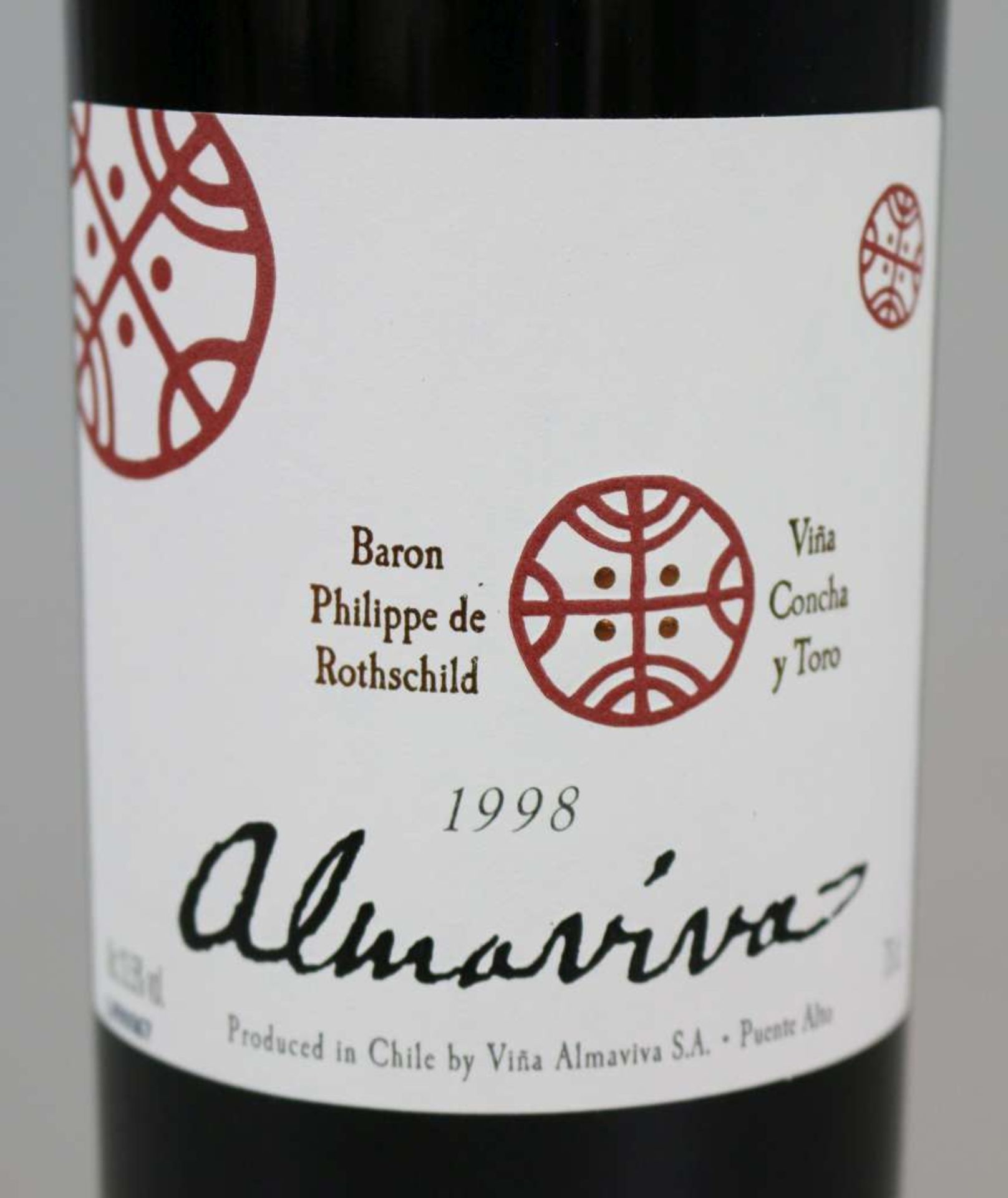 Rotwein, 6 Flaschen Almaviva Conchia y Torro, Edward Chadwick/ Philippe Rothschild, 1998, 0,75 L. In - Bild 3 aus 5