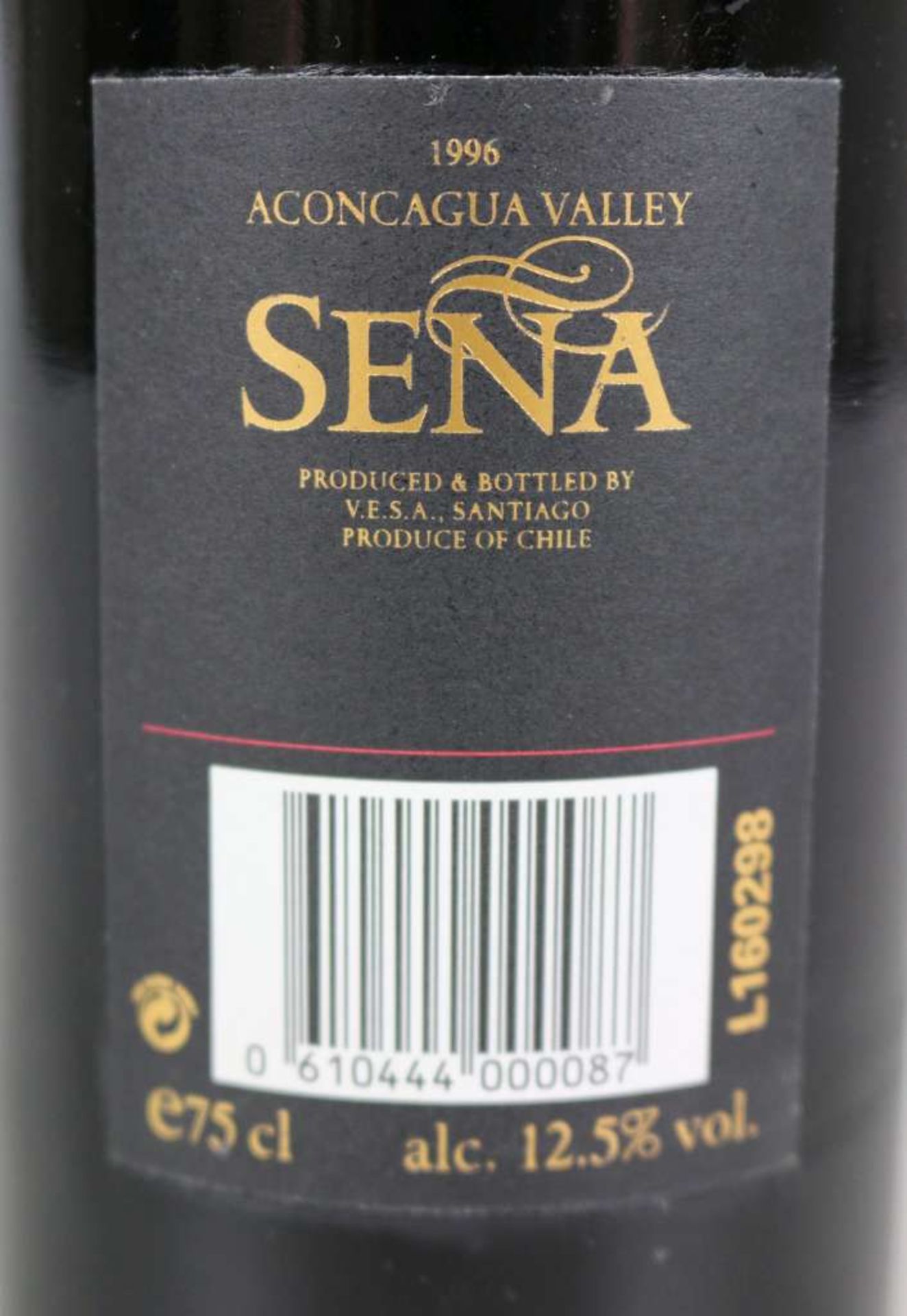 Rotwein, 6 Flaschen Sena, Vina Errazuriz/ Mondavi, Aconcagua Valley Chile, 1996, 0,75 L. In - Bild 6 aus 6