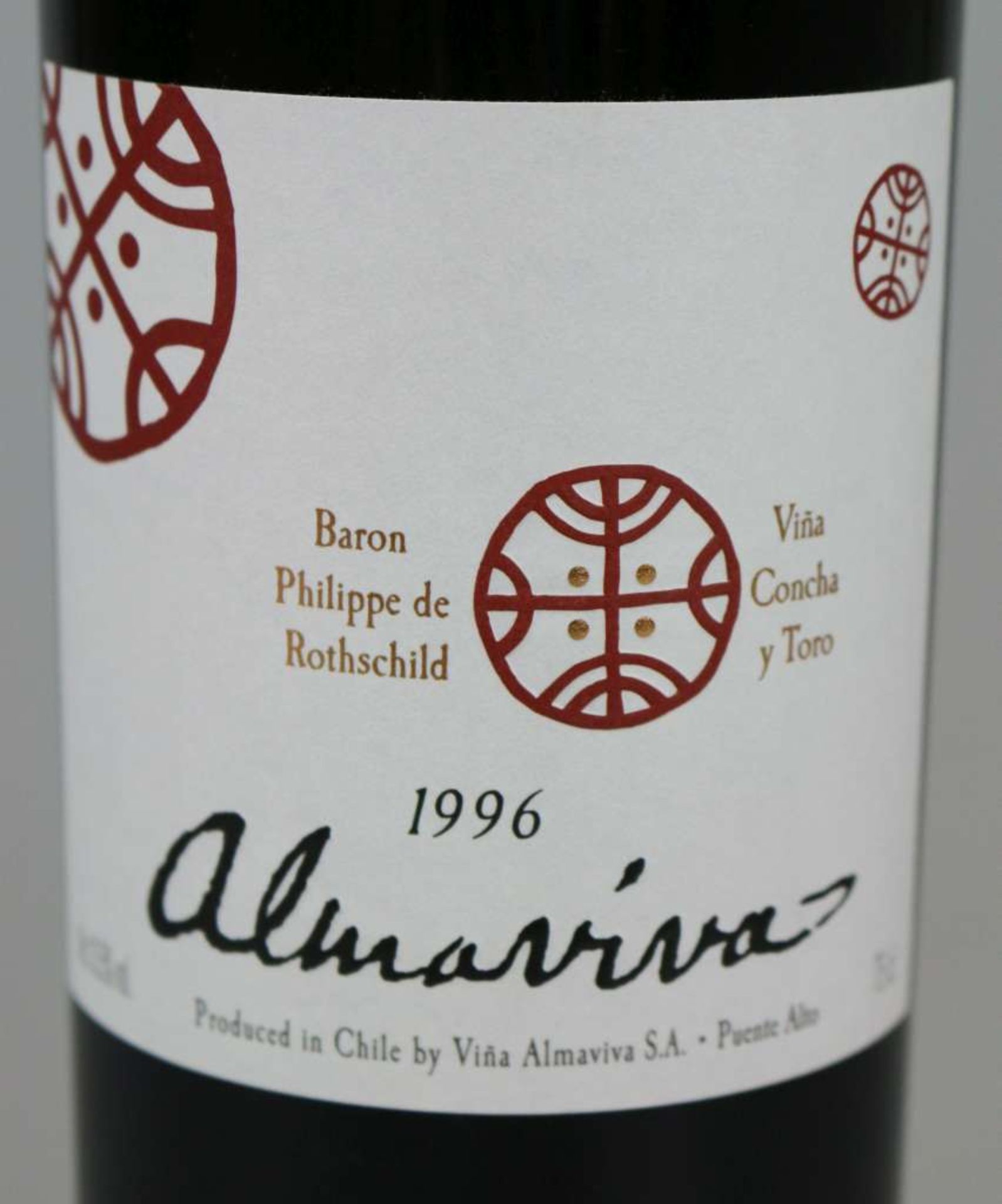 Rotwein, 6 Flaschen Almaviva Conchia y Torro, Edward Chadwick/ Philippe Rothschild, 1996, 0,75 L. In - Bild 3 aus 5