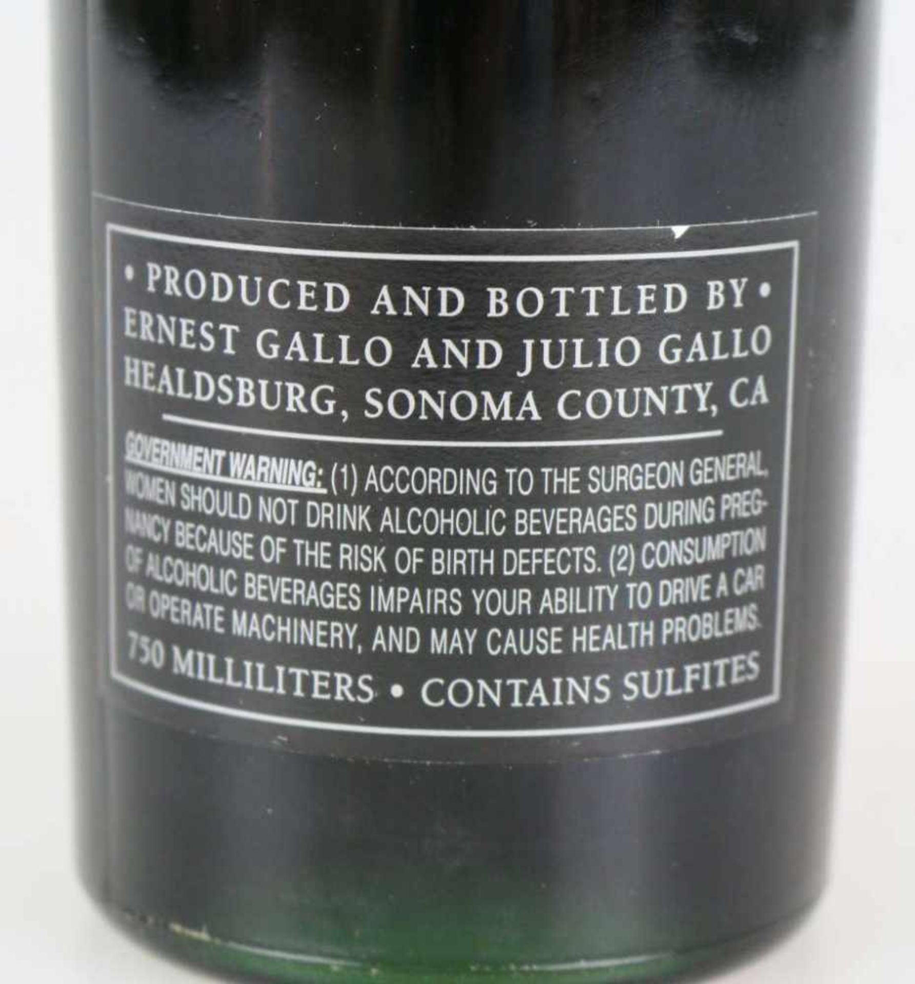 Rotwein, 6 Flaschen Northern Sonoma, "Estate Bottled", E.J.Gallo Vinery, Sonoma Valley, 1992, 0,75 - Bild 5 aus 5