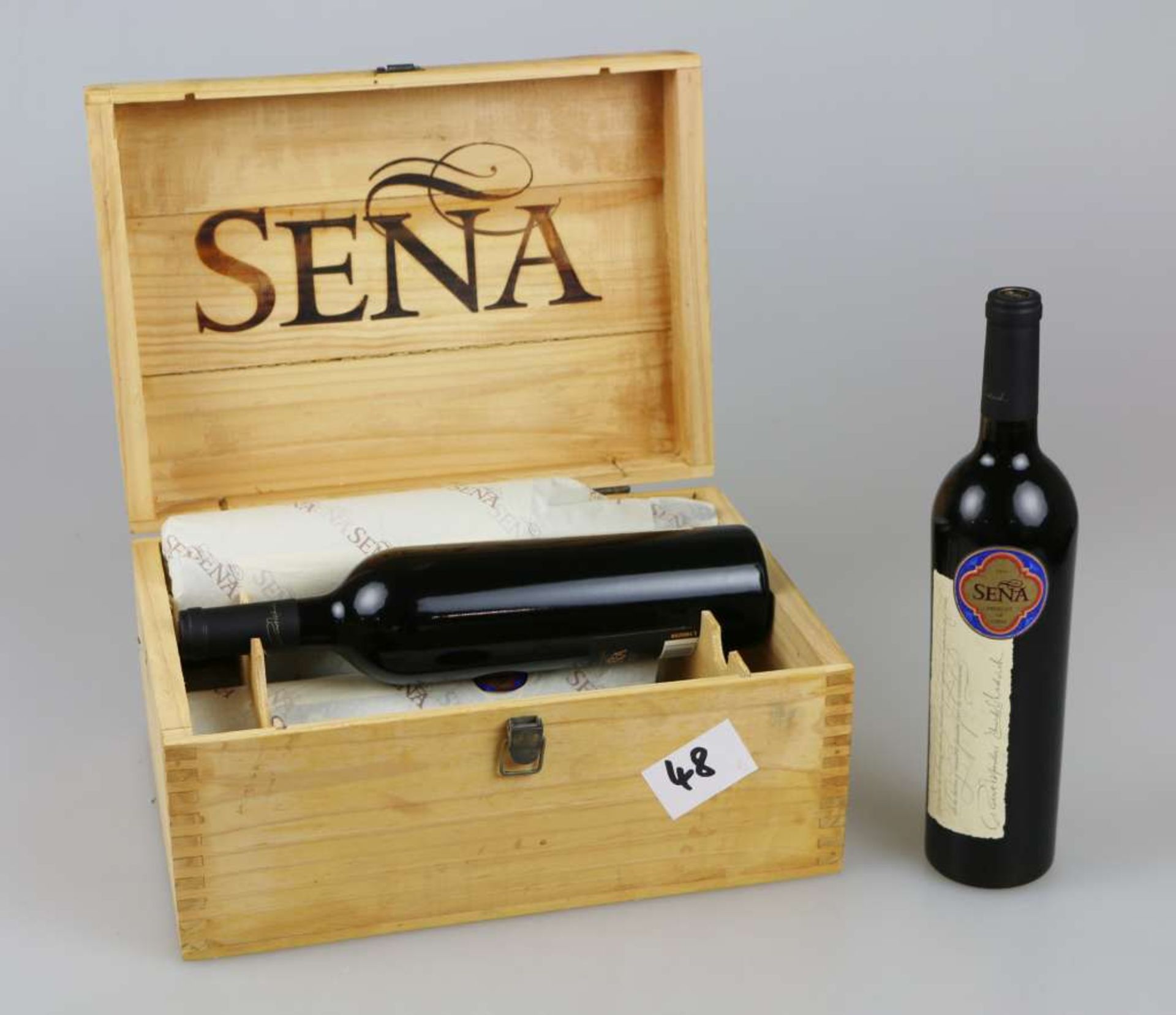 Rotwein, 6 Flaschen Sena, Vina Errazuriz/ Mondavi, Aconcagua Valley Chile, 1996, 0,75 L. In