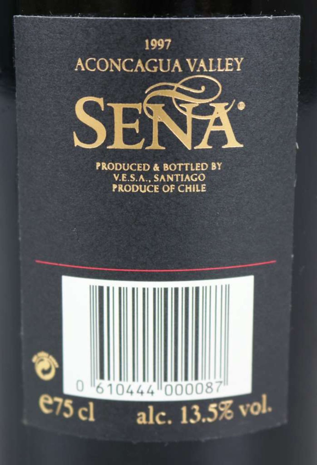 Rotwein, 6 Flaschen Sena, Vina Errazuriz/ Mondavi, Aconcagua Valley Chile, 1997, 0,75 L. In - Bild 6 aus 6