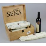 Rotwein, 6 Flaschen Sena, Vina Errazuriz/ Mondavi, Aconcagua Valley Chile, 1997, 0,75 L. In