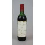 Rotwein, Flasche Château Mouton Baronne Philippe, 1970, 0,75 L. Mid shoulder. Der Wein stammt aus