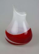 Glasvase, wohl Arte Vetreria Muranese, Murano 1950/60. Farbloses, dickwandiges Glas mit