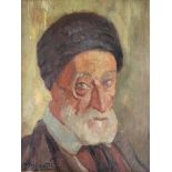 Maurice BISMOUTH (1891-1965), Öl auf Holz, u.li. sign., Tete de Vieillard (wohl der Kopf eines