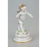 Meissen, geflügelter Amor als Blinder, Entwurf Heinrich Schwabe 1877-80, Mod. Nr. L 119, farbige