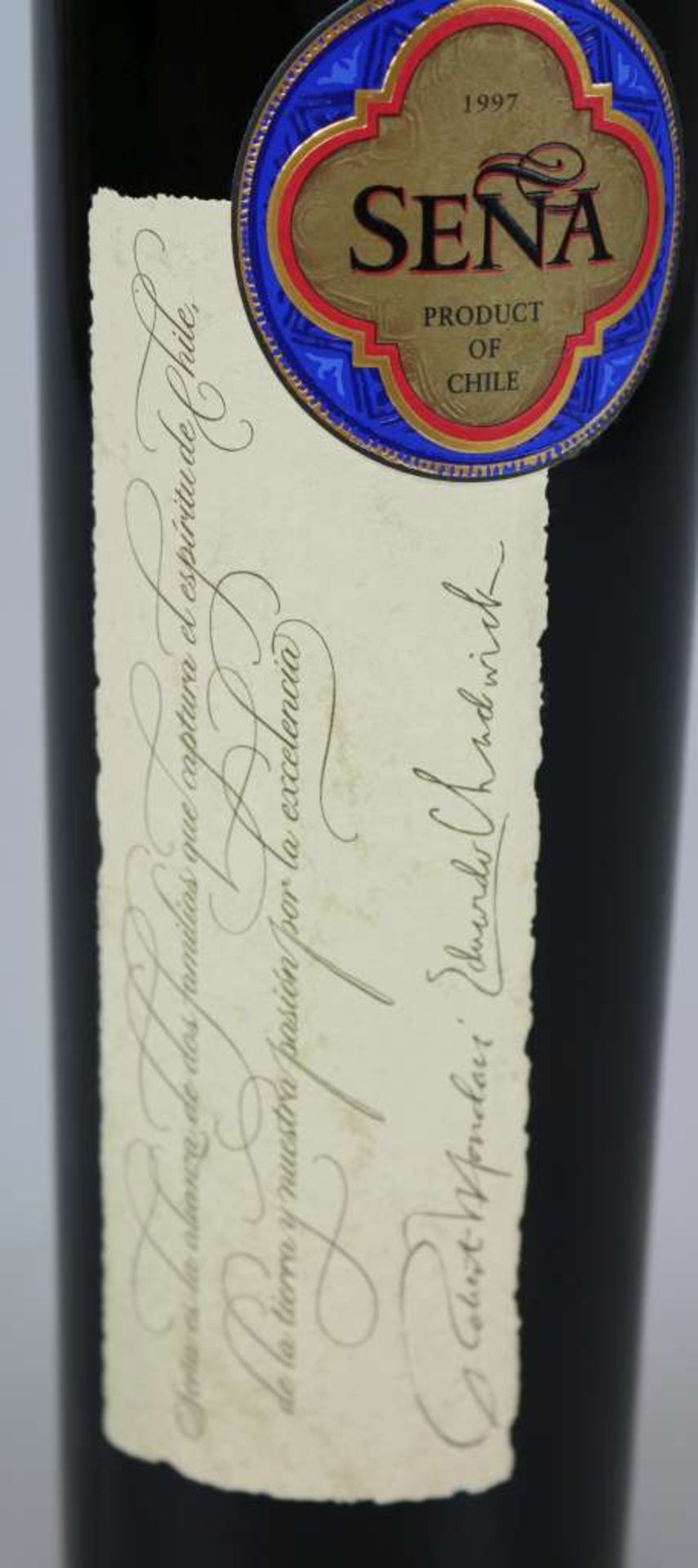 Rotwein, 6 Flaschen Sena, Vina Errazuriz/ Mondavi, Aconcagua Valley Chile, 1997, 0,75 L. In - Bild 4 aus 6