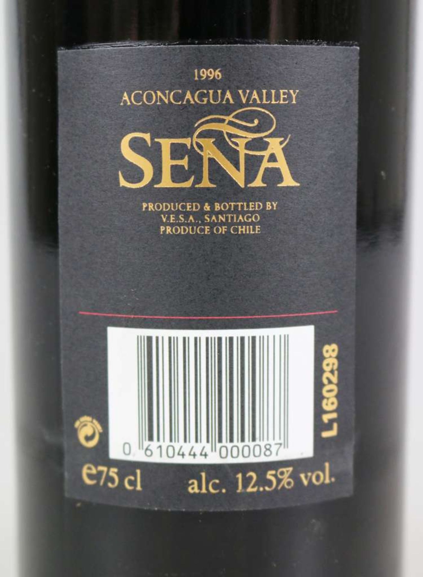 Rotwein, 6 Flaschen Sena, Vina Errazuriz/ Mondavi, Aconcagua Valley Chile, 1996, 0,75 L. In - Bild 6 aus 6