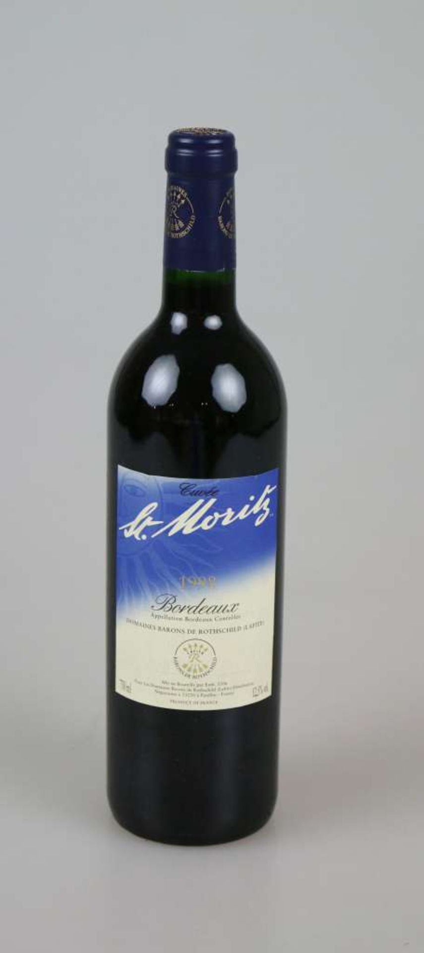 Rotwein, 12 Flaschen Cuveé St. Moritz, Domaines Rothschild, 1998, 0,75 L. In Original-Holzkiste. Der - Bild 2 aus 5