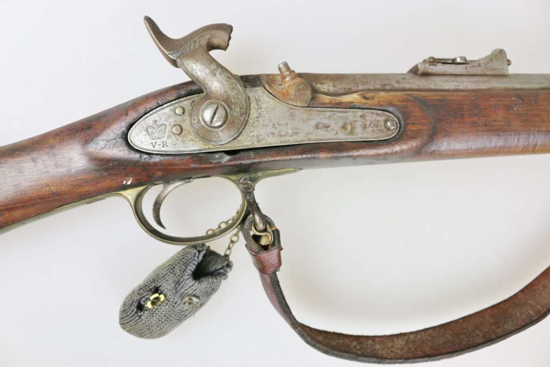 Perkussionsgewehr England, Enfield M 1853. Glatter Lauf, Kal. ca. 15 mm mit klappbarer Visierung und - Image 2 of 5