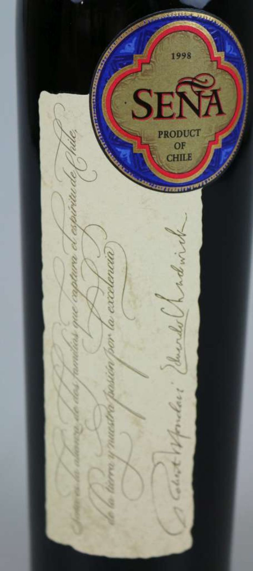 Rotwein, 6 Flaschen Sena, Vina Errazuriz/ Mondavi, Aconcagua Valley Chile, 1998, 0,75 L. In - Bild 4 aus 6